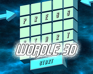 Front Cover for Wordle 3D (Browser) (itch.io release)