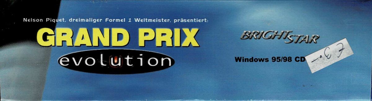 Spine/Sides for Nelson Piquet's Grand Prix: Evolution (Windows): Top