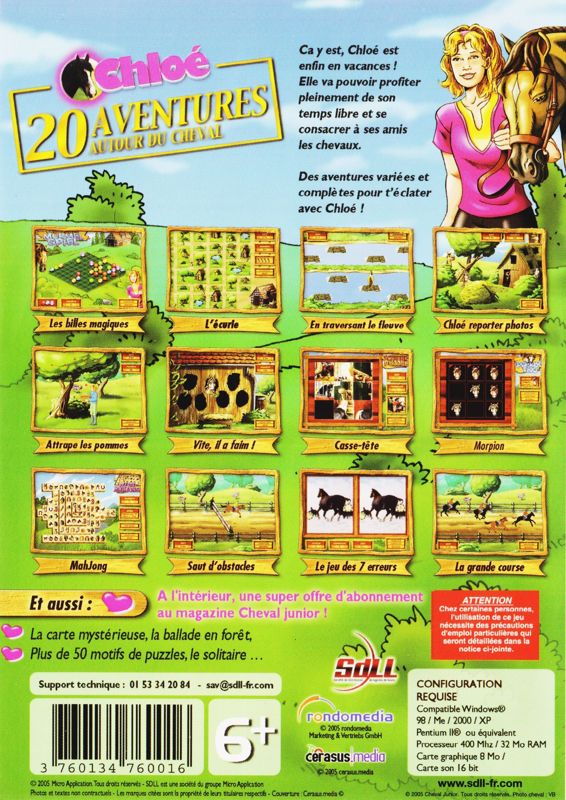 Back Cover for 22 Pferde-Spiele (Windows)