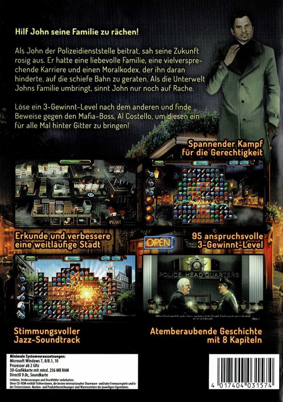 Back Cover for Crime Stories: Days of Vengeance (Windows) (Purple Hills release)