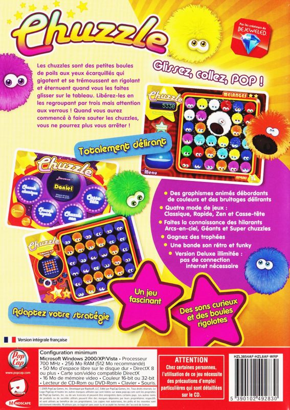 Back Cover for Chuzzle: Deluxe (Windows)