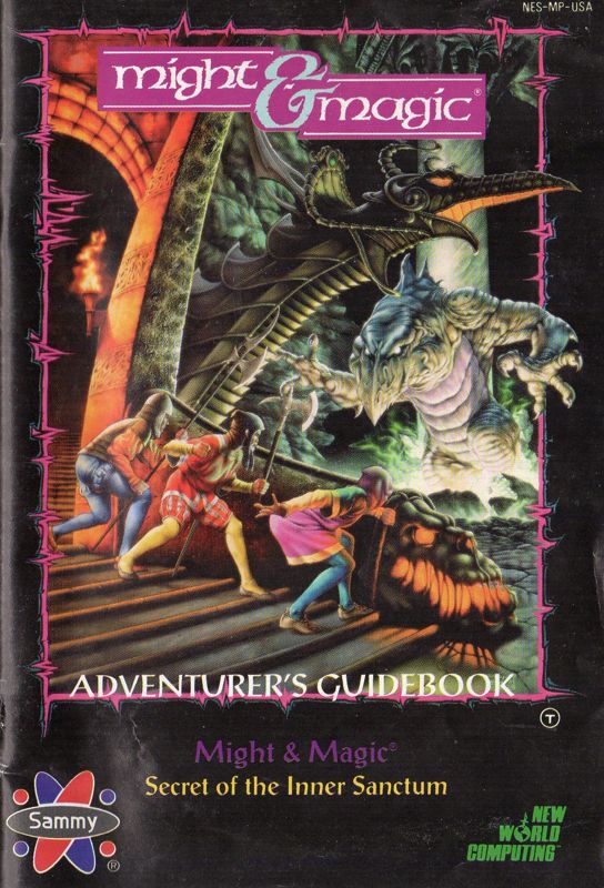Manual for Might and Magic: Book One - Secret of the Inner Sanctum (NES): Front cover