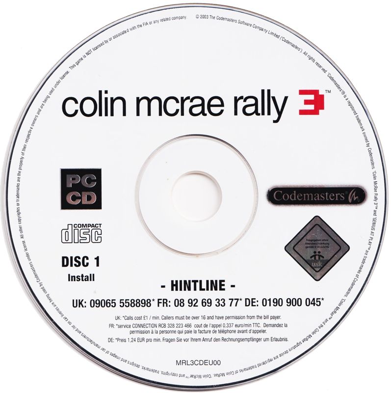 Media for Colin McRae Rally 3 (Windows): Disc 1