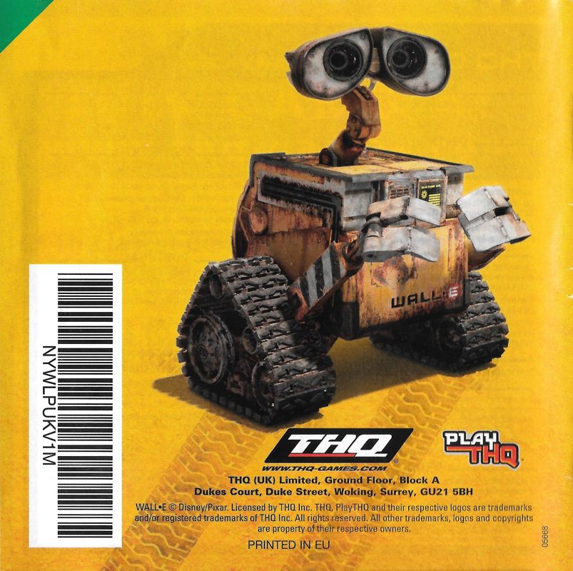 Manual for Disney•Pixar Wall-E (Nintendo DS): Back