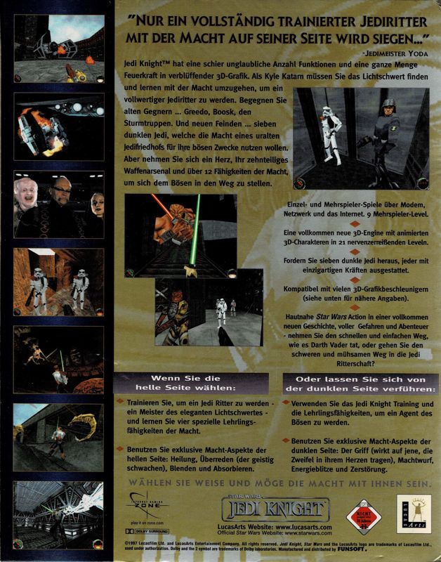 Back Cover for Star Wars: Jedi Knight - Bundle (Windows) (Two boxes release): Dark Forces II
