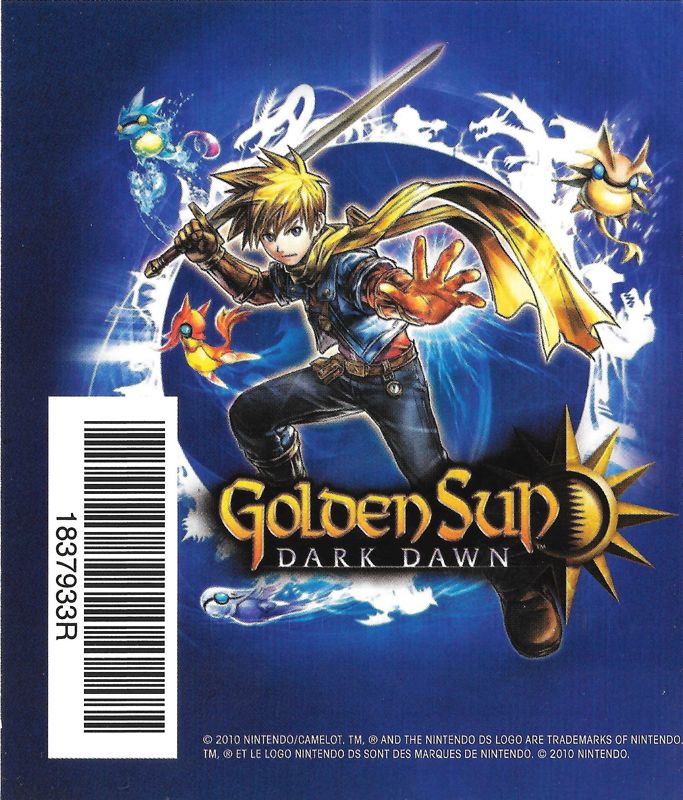 Advertisement for Golden Sun: Dark Dawn (Nintendo DS): Back