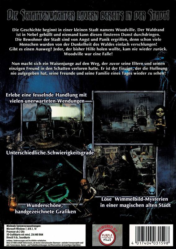 Back Cover for Beyond the Invisible: Evening (Windows) (Yellow Valley release)