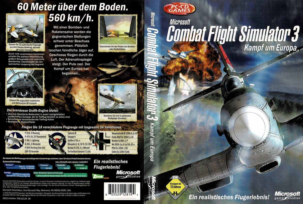 Full Cover for Microsoft Combat Flight Simulator 3: Battle for Europe (Windows)