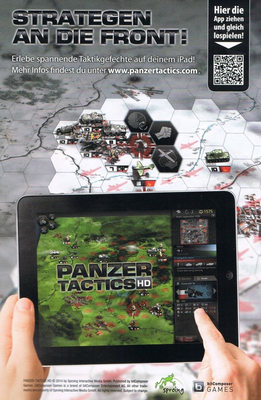 Advertisement for Panzer Tactics HD (Special Edition) (Windows)
