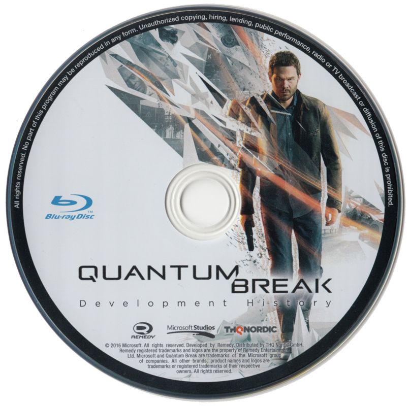 Extras for Quantum Break (Timeless Collector's Edition) (Windows): Quantum Break Development History (Blu-ray)