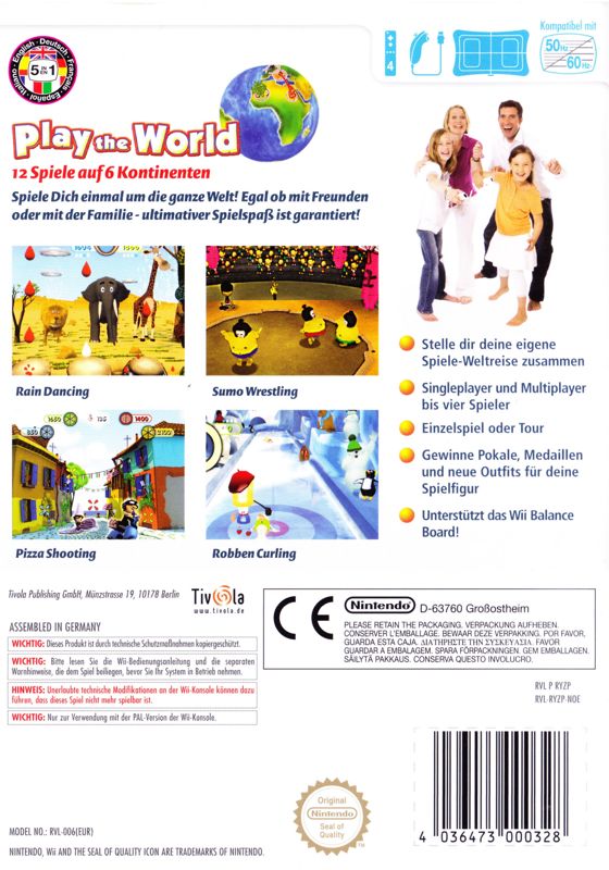 Back Cover for World Party Games (Wii)