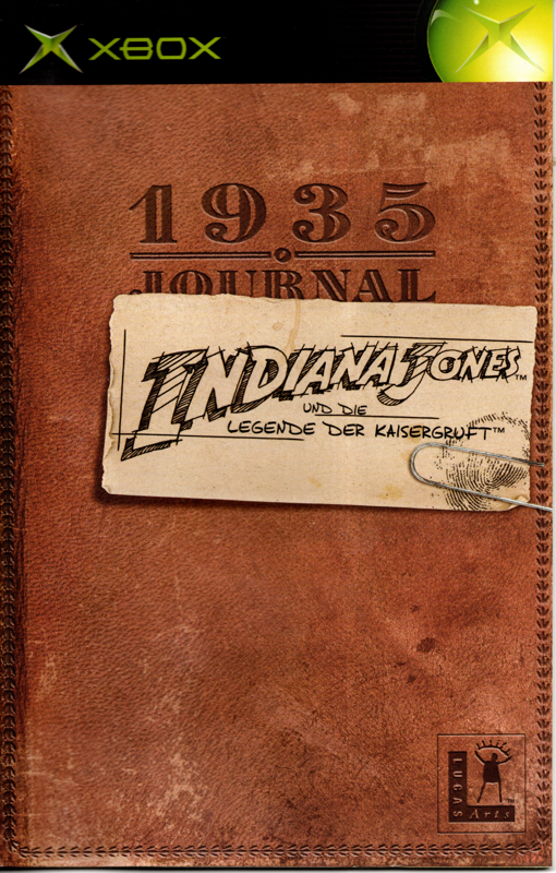 Manual for Indiana Jones and the Emperor's Tomb (Xbox)