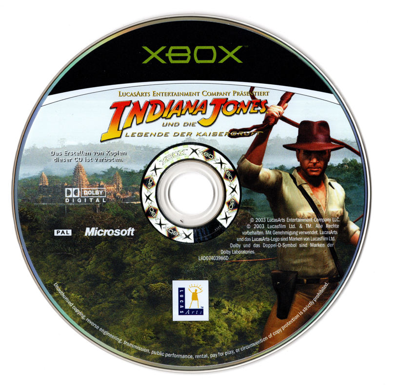 Media for Indiana Jones and the Emperor's Tomb (Xbox)