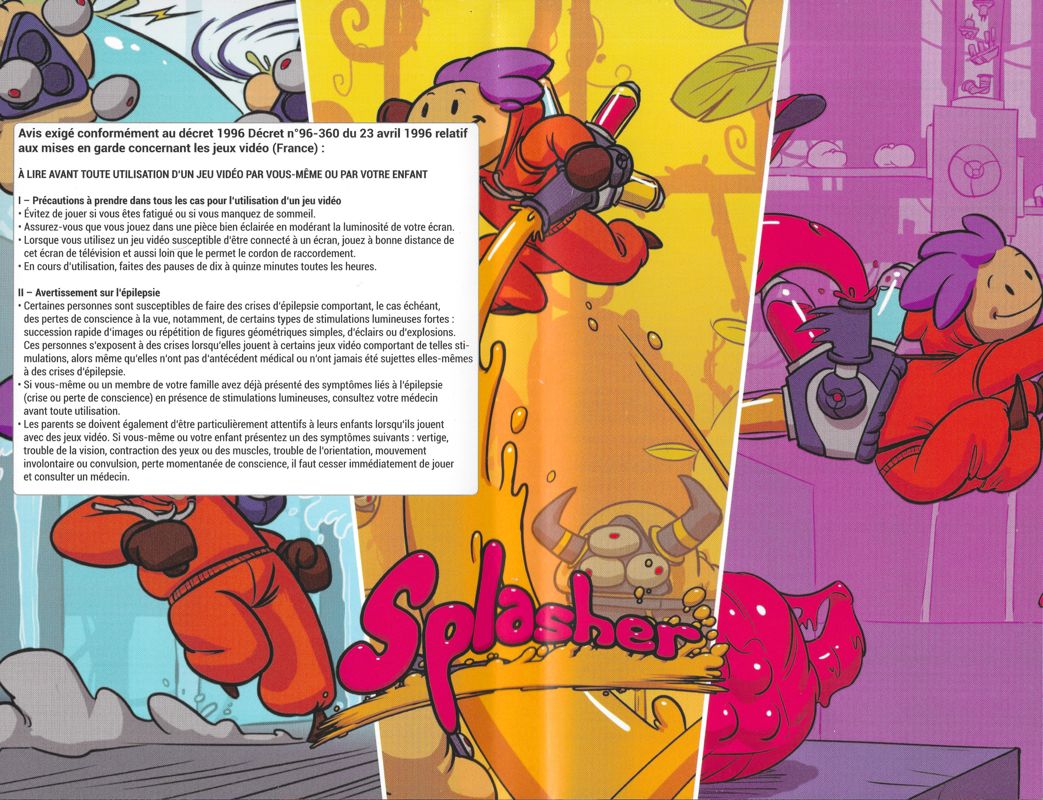 Inside Cover for Splasher (Nintendo Switch): Full