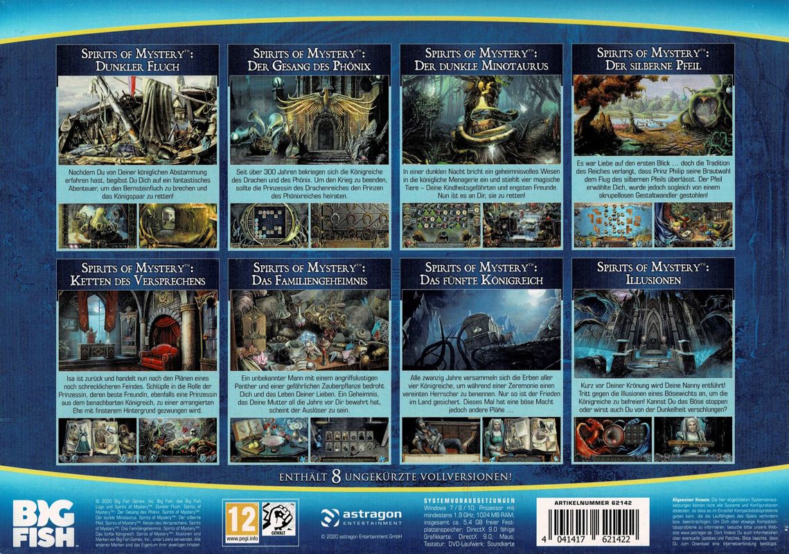 Back Cover for Spirits of Mystery: Dunkle Mythen (Windows)