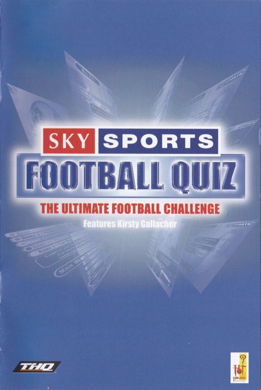 Manual for Sky Sports Football Quiz (Windows): Front