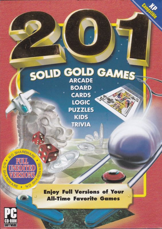 Front Cover for 201 Solid Gold Games (Windows) (release with 'XP Compatible' flash)