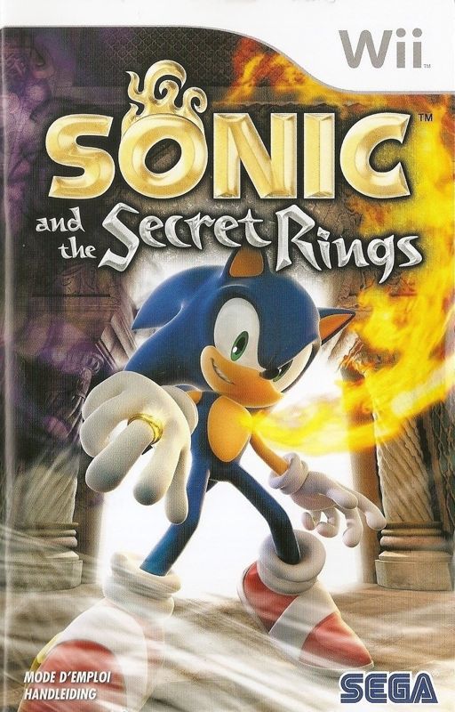 Manual for Sonic and the Secret Rings (Wii): Front