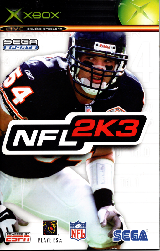 Manual for NFL 2K3 (Xbox)