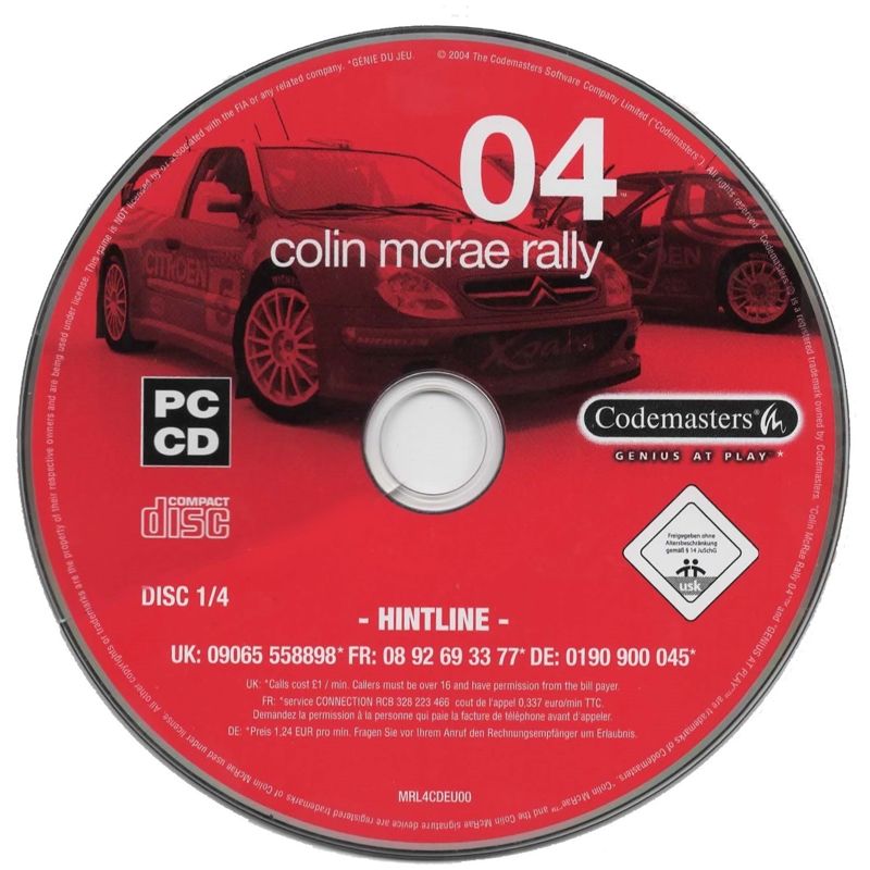 Media for Colin McRae Rally 04 (Windows): Disc 1