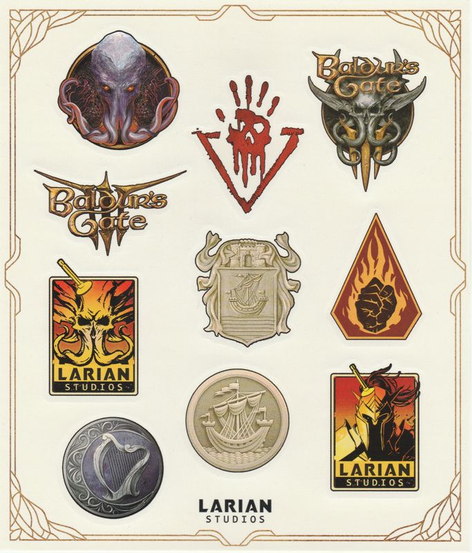 Extras for Baldur's Gate III (Deluxe Edition) (Macintosh and Windows) (PEGI-rated version): Sticker Sheet 1