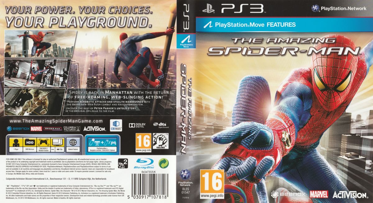 Full Cover for The Amazing Spider-Man (PlayStation 3)