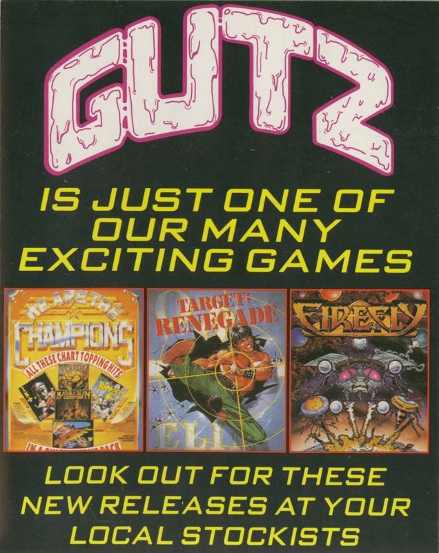 Inside Cover for G.U.T.Z. (ZX Spectrum)