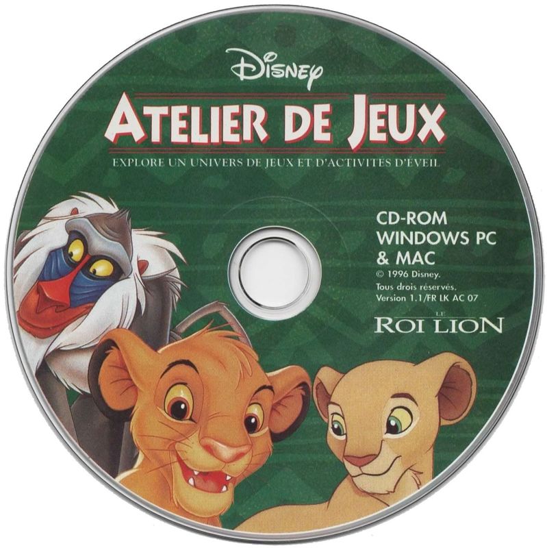 Media for Disney's Activity Center: The Lion King (Macintosh and Windows and Windows 3.x)