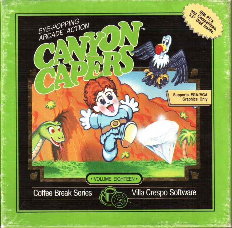 Front Cover for Dino Jnr. in Canyon Capers (DOS)