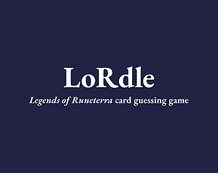 Front Cover for LoRdle (Browser) (itch.io release)