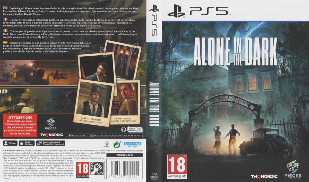 Full Cover for Alone in the Dark (PlayStation 5)