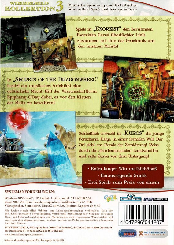 Back Cover for Mystic Games: Wimmelbild Kollektion 3 (Windows)