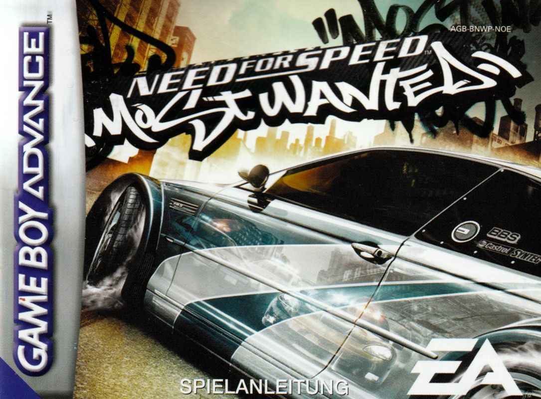 Manual for Need for Speed: Most Wanted (Game Boy Advance): Front
