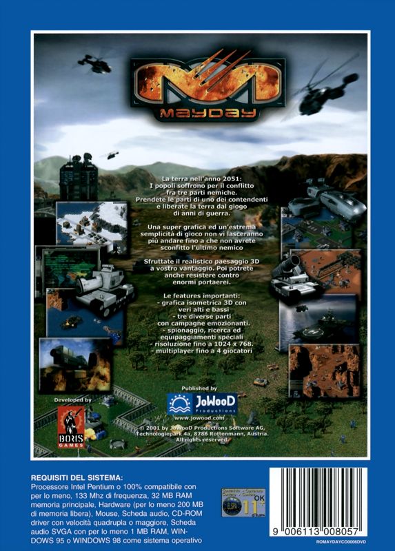Back Cover for Mayday: Conflict Earth (Windows)