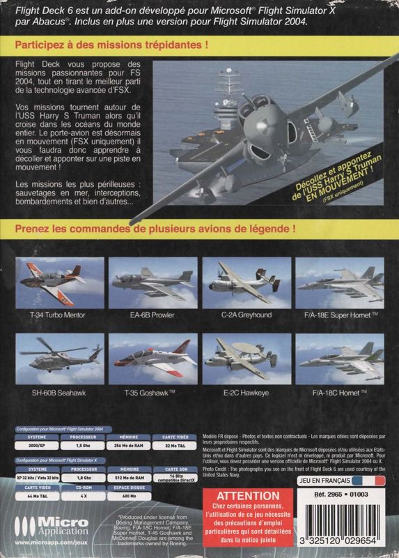 Back Cover for Flight Deck 6 (Windows)