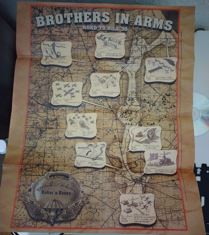 Map for Brothers in Arms: Earned in Blood (Xbox): Front