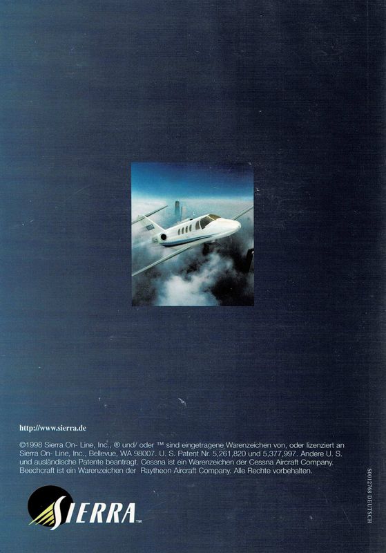 Manual for Sierra Pro Pilot 98: The Complete Flight Simulator (Windows): Back