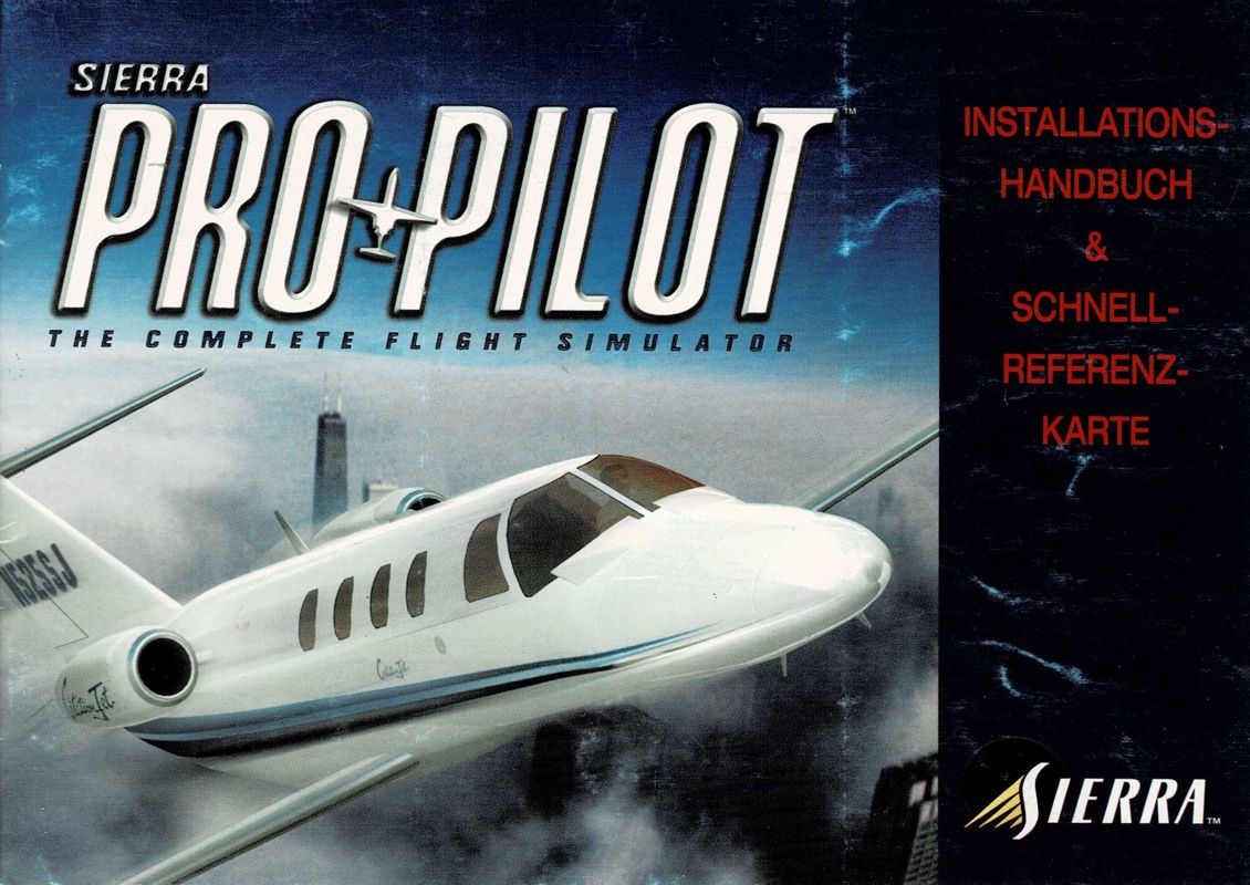Reference Card for Sierra Pro Pilot 98: The Complete Flight Simulator (Windows): Front