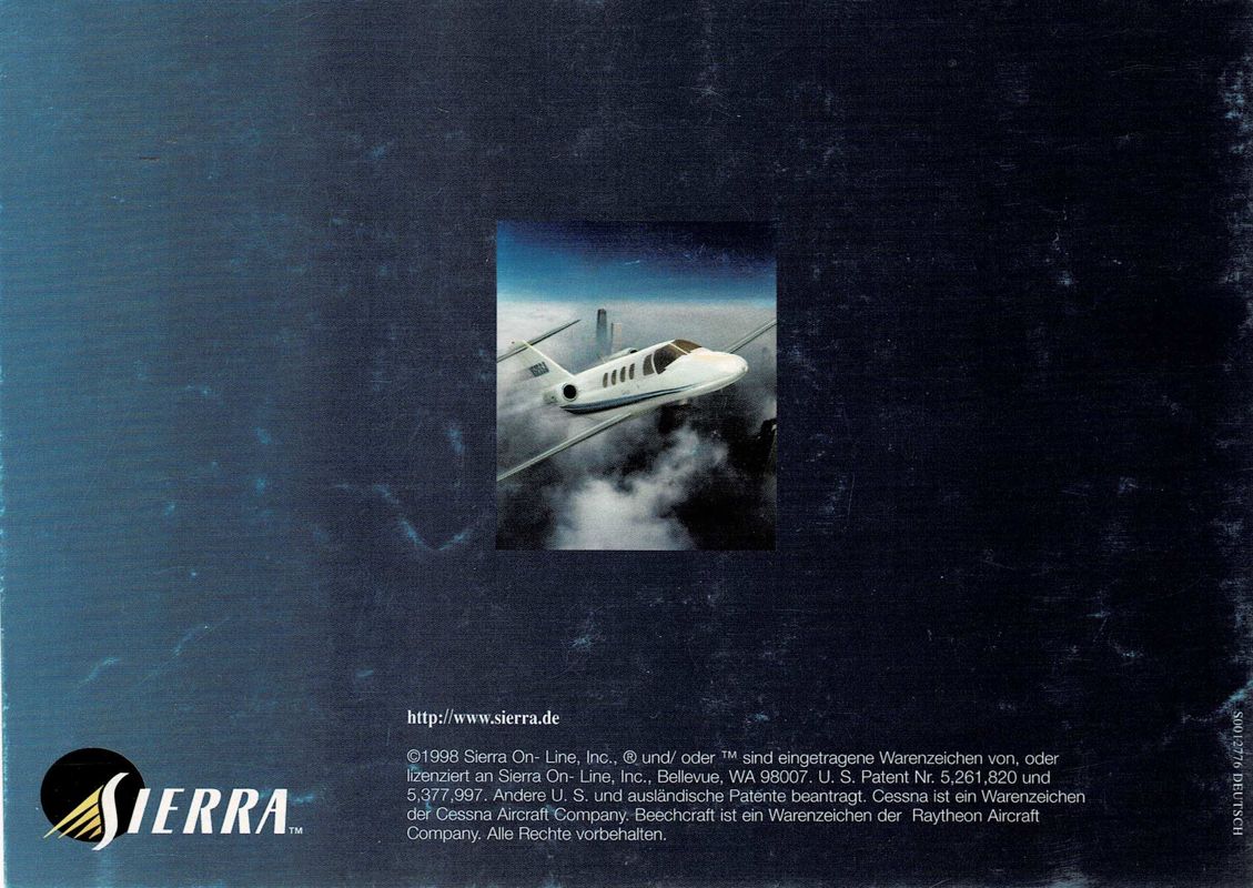 Reference Card for Sierra Pro Pilot 98: The Complete Flight Simulator (Windows): Back