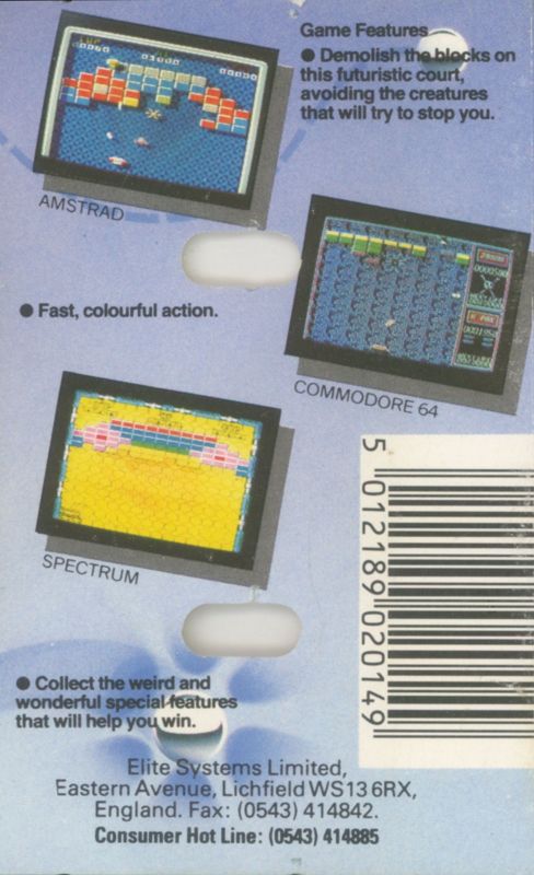 Back Cover for Batty (ZX Spectrum)