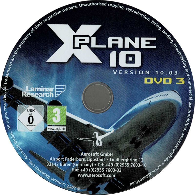 Media for X-Plane 10: Global Edition (Linux and Macintosh and Windows): Disc 3