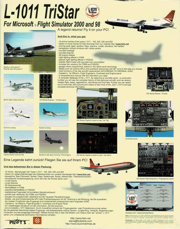 Back Cover for L-1011 TriStar (Windows)