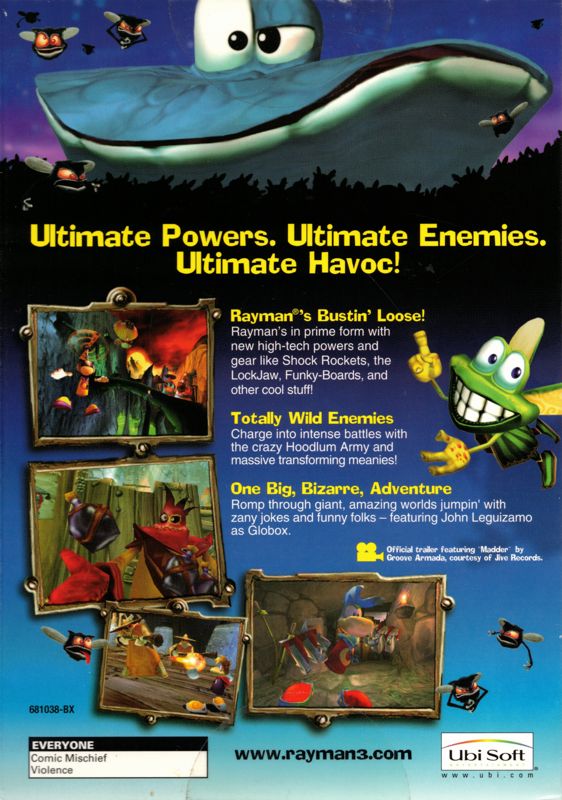 Back Cover for Rayman 3: Hoodlum Havoc (Windows)