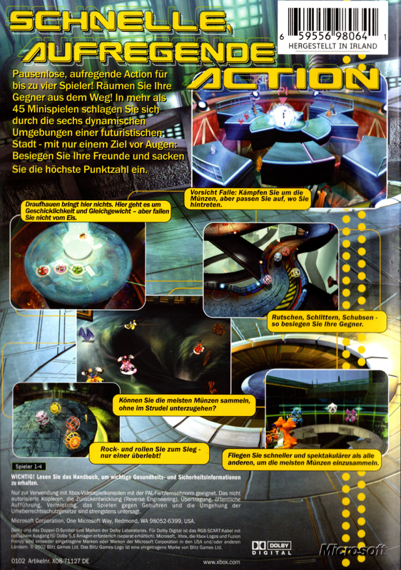 Back Cover for Fuzion Frenzy (Xbox)
