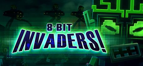 Front Cover for 8-Bit Invaders! (Windows) (Steam release): Newer cover version