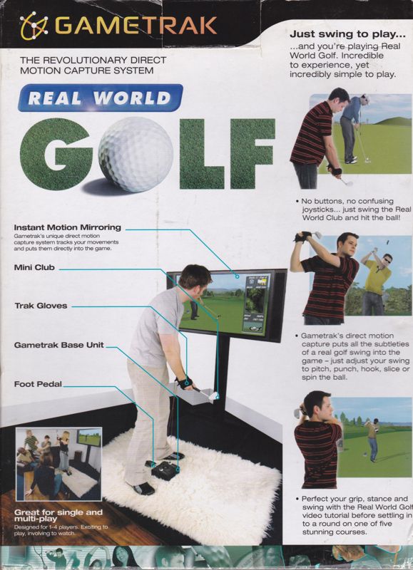 Back Cover for Real World Golf (Windows) (Gametrak system plus game)