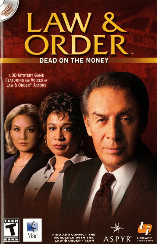 Manual for Law & Order: Dead on the Money (Macintosh): Front