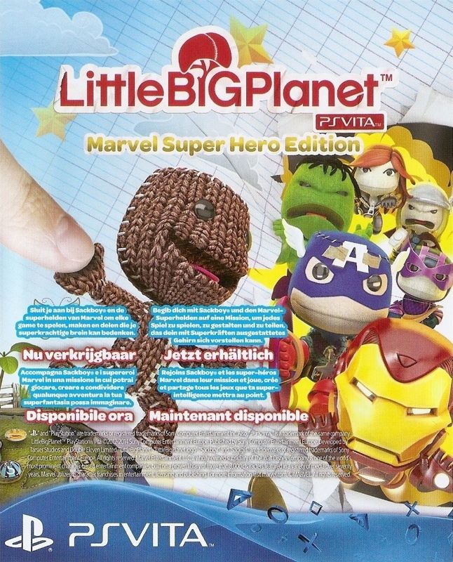 Advertisement for LittleBigPlanet 3 (PlayStation 4): Front