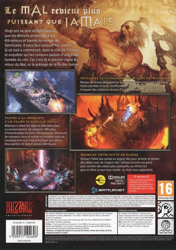 Other for Diablo III (Macintosh and Windows): Keep Case - Back