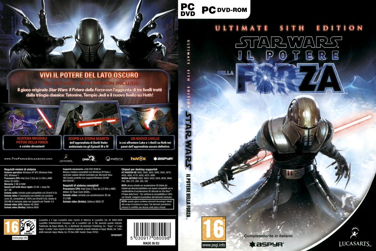 Full Cover for Star Wars: The Force Unleashed - Ultimate Sith Edition (Windows)
